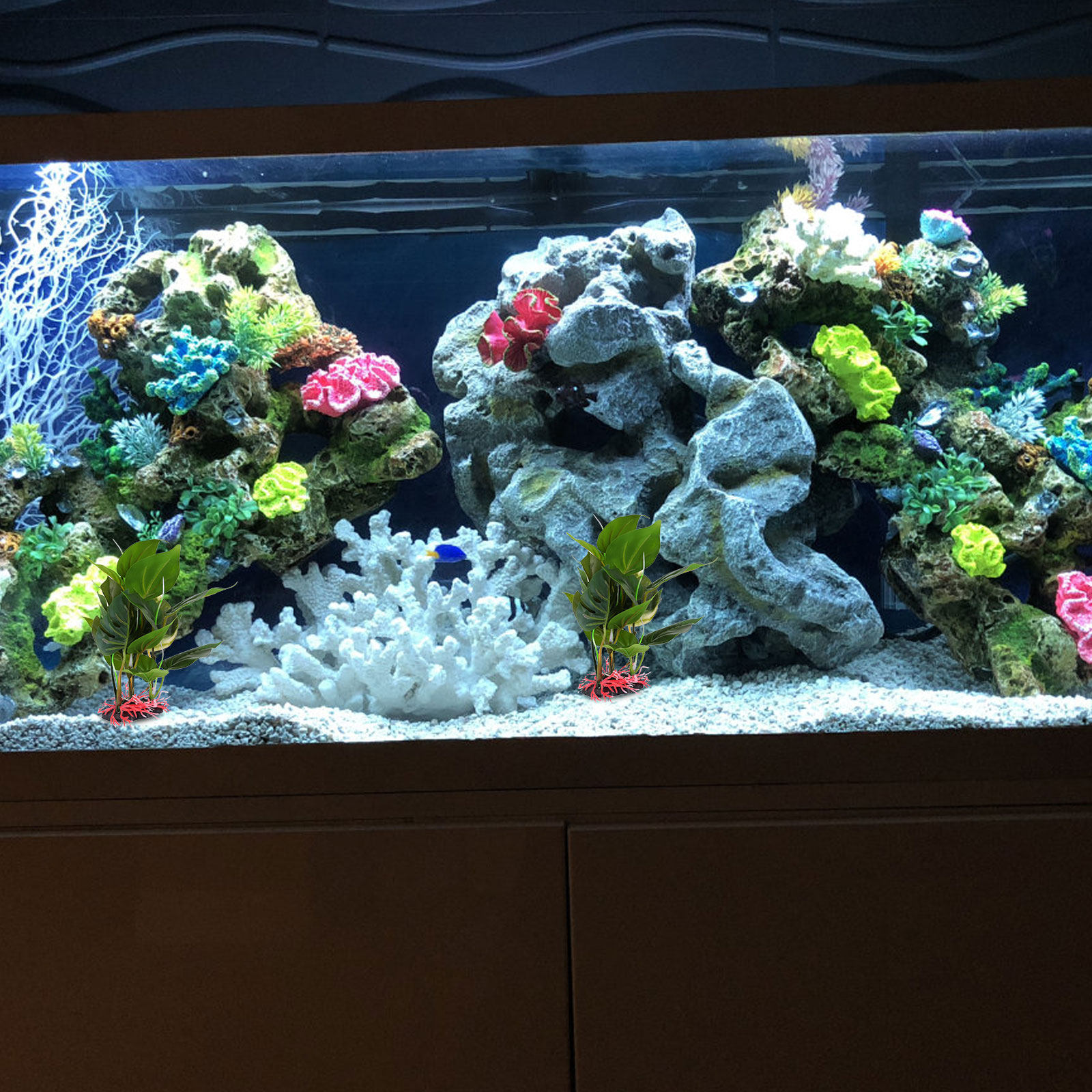 Non Planted Aquarium Fish - 실물 같은 인조 녹색 식물, 수족관,