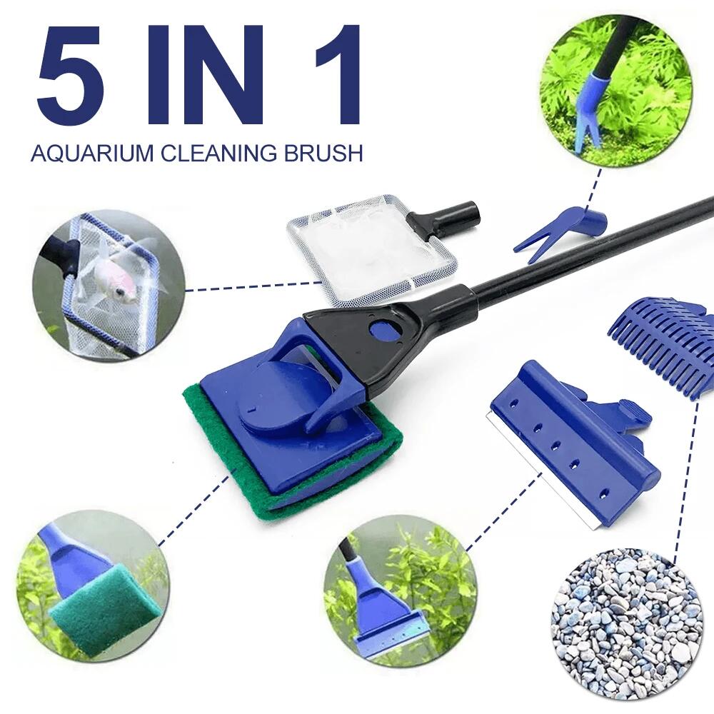 5in1 수족관 청소 도구 식물 포크 스푼 그물 스펀지 - Planted Aquarium Algae 리뷰 및 가격