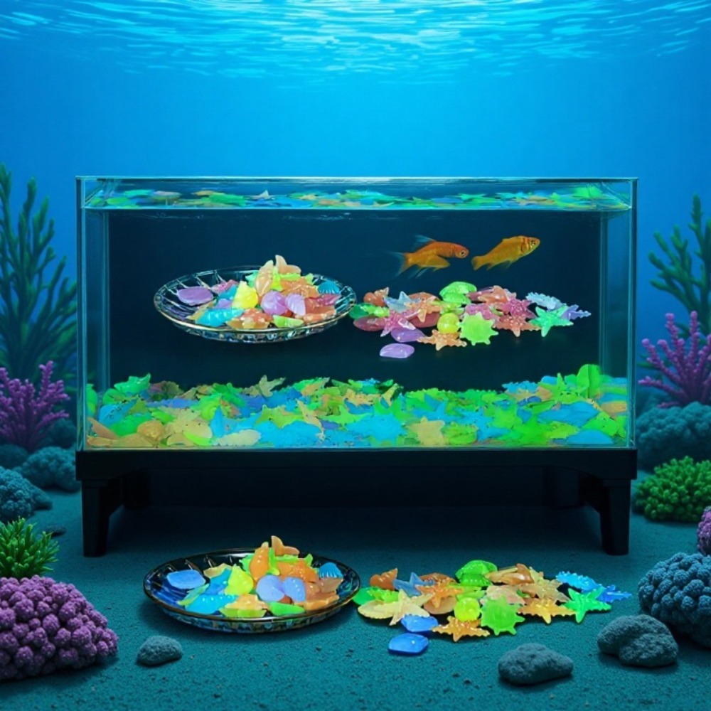빛나는 해양석, 형광 조개껍데기, 화려한 불가사리 -  - Planted Aquarium Equipment 리뷰 및 가격