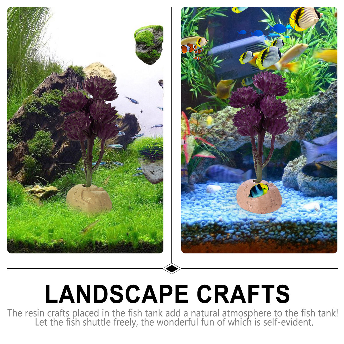 모조 7두 연꽃 수족관 장식품, 변색 없는 수지 공예품 - Non Planted Aquarium Fish 리뷰 및 가격