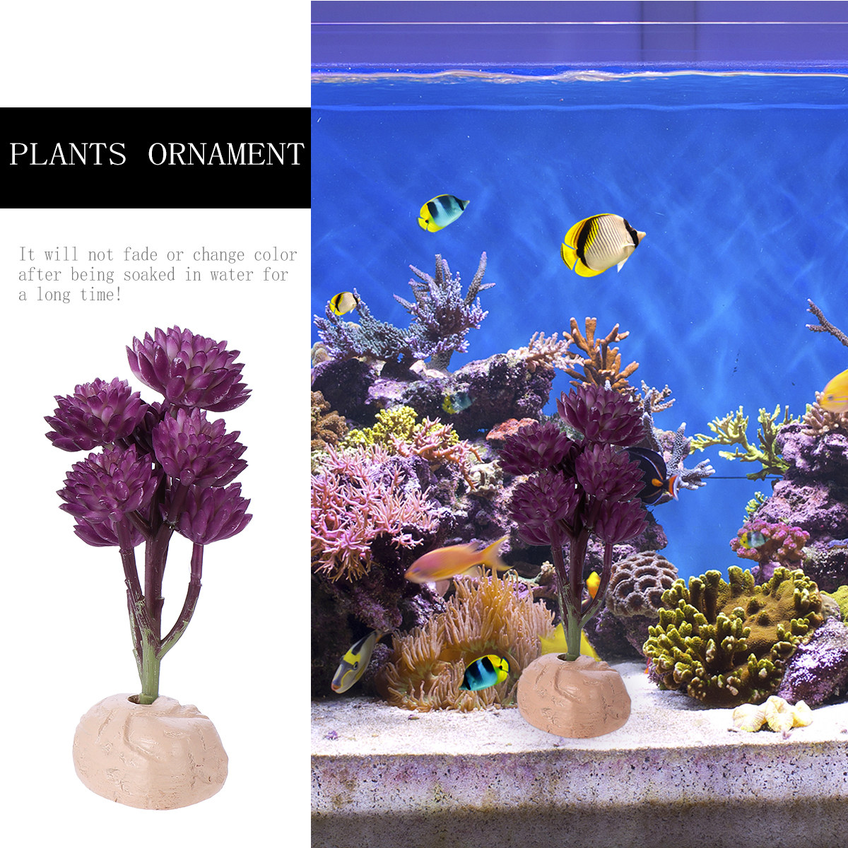 모조 7두 연꽃 수족관 장식품, 변색 없는 수지 공예품 - Non Planted Aquarium Fish 리뷰 및 가격