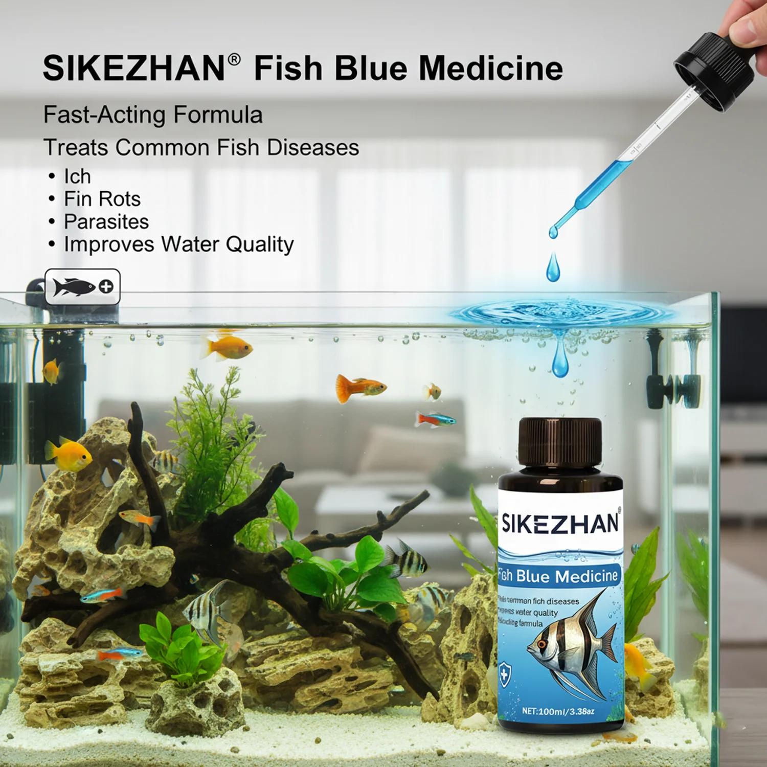 500ml 메틸렌 블루 용액 수족관 어류 치료제 항균  - Planted Aquarium Kit 리뷰 및 가격