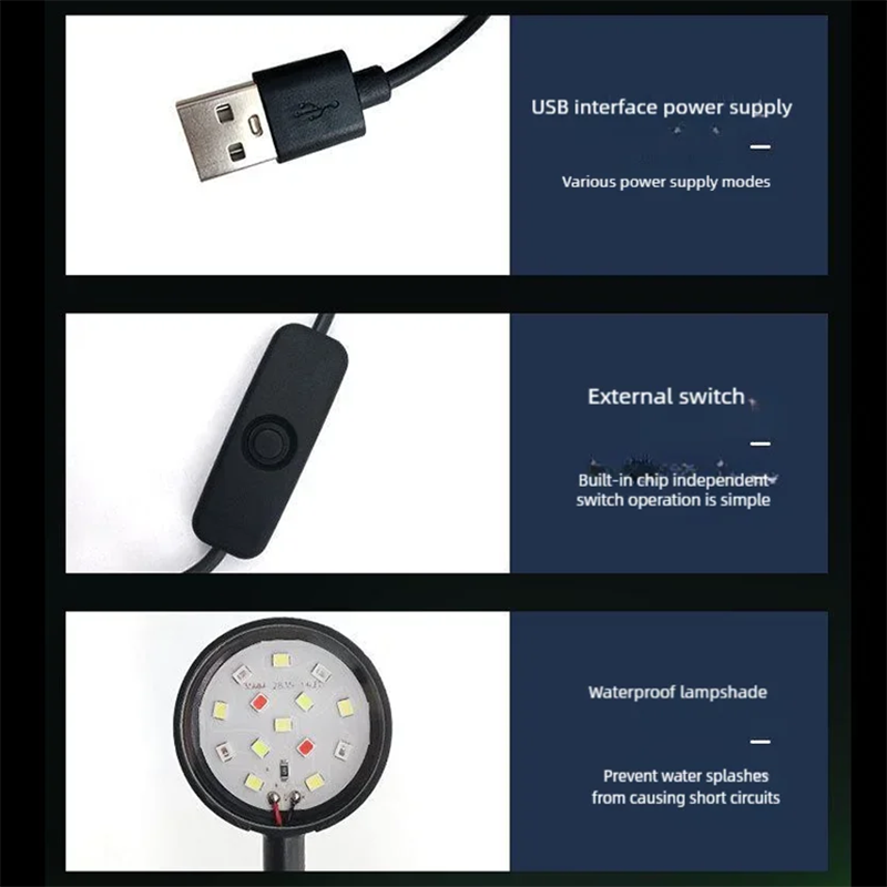 USB LED 어항 클립 램프 고투명 밝은 보조 조명  - Aquarium Plant Vitamins 리뷰 및 가격