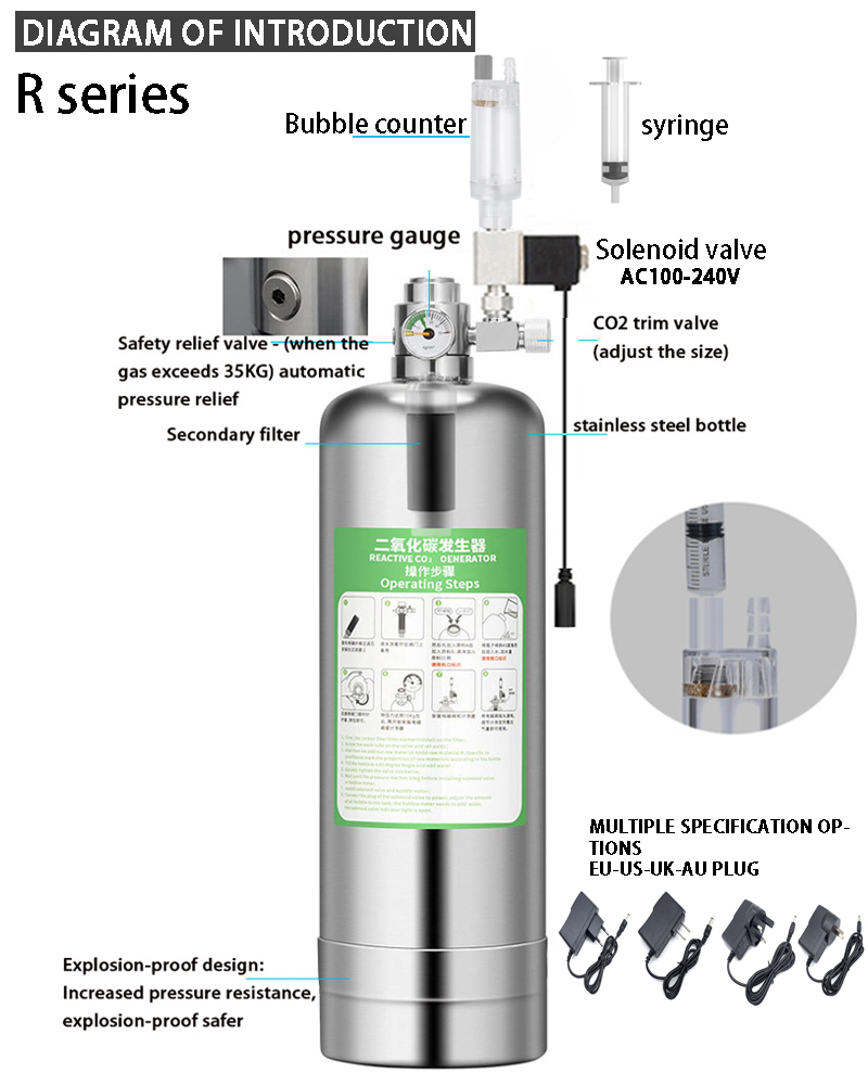 수족관 CO2 발생기 시스템 키트 스테인레스 스틸 CO - Planted Aquarium Kit 리뷰 및 가격